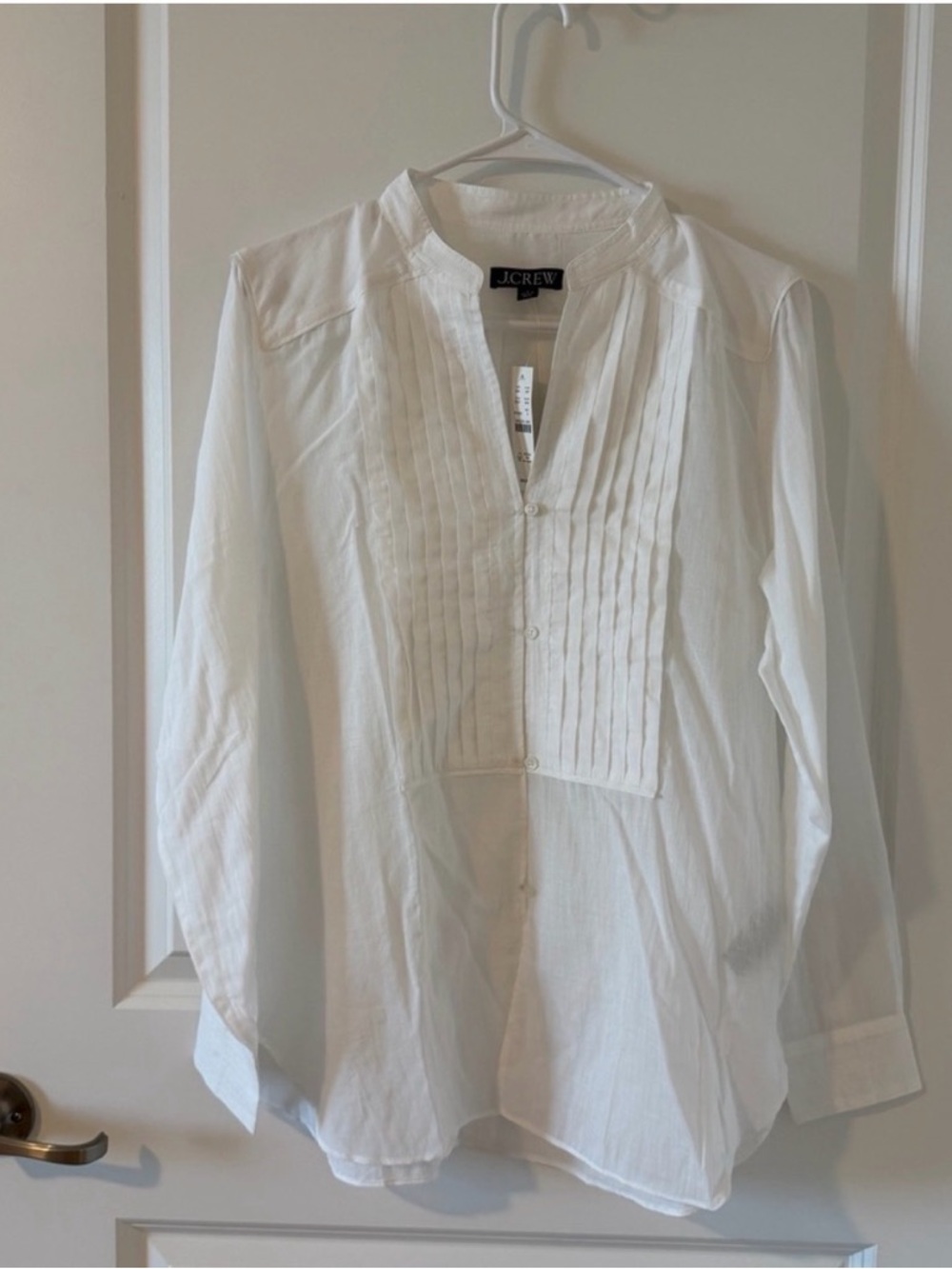 JCrew Pintuck top in cotton voile SZ8 NWT